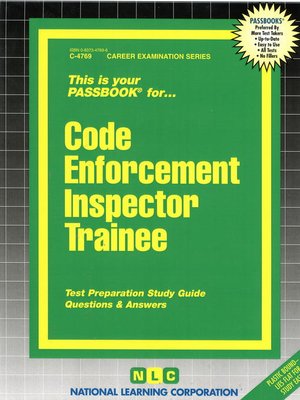 cover image of Code Enforcement Inspector Trainee